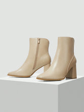 MOTF PREMIUM WOMEN FASHION MINIMALIST SOLID COLOR ZIPPER DECOR HIGH HEEL ANKLE BOOTS shein